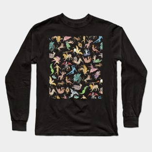 Ancient Greek Mythical Creatures repeating pattern Long Sleeve T-Shirt